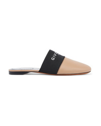 Givenchy Bedford Elastic And Leather Slippers