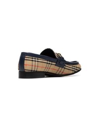 Burberry Beige Moorley Checked Loafers