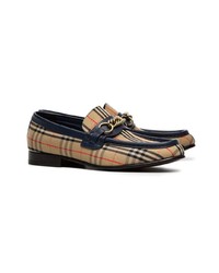 Burberry Beige Moorley Checked Loafers