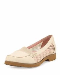 Taryn Rose Jac Mesh And Leather Loafer Sand
