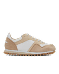 Spalwart Beige And White Marathon Trial Wbhs Sneakers