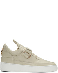 Filling Pieces Beige Clasp Low Sneakers