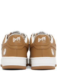 BAPE Brown White Sta 4 Sneakers