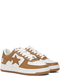 BAPE Brown White Sta 4 Sneakers