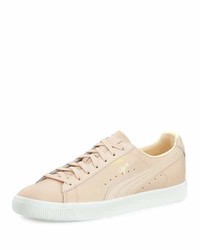 Puma Clyde Leather Low Top Sneaker Natural