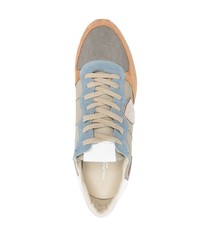 Philippe Model Paris Logo Patch Panelled Sneakers