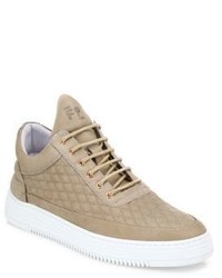 Filling Pieces Quilted Calf Leather Sneakers