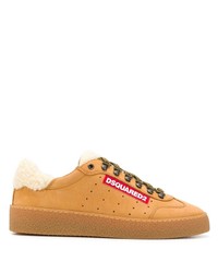 DSQUARED2 Shearling Trimmed Sneakers