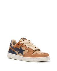 A Bathing Ape Star Patch Lace Up Sneakers
