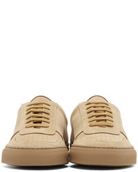 Common Projects Tan Nubuck Bball Low Sneakers