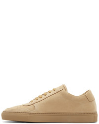 Common Projects Tan Nubuck Bball Low Sneakers