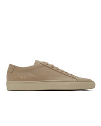 Common Projects Taupe Leather Achilles Low Sneakers