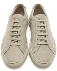 Common Projects Taupe Nubuck Original Achilles Low Sneakers