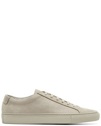 Common Projects Taupe Nubuck Original Achilles Low Sneakers