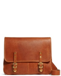 Brooks Brothers Jw Hulme Leather Flap Messenger Bag