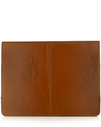 Topman Tan Leather Docut Messenger Bag