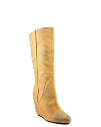Kelsi Dagger Kirsti Tan Leather Fashion Knee High Boots Uk 9