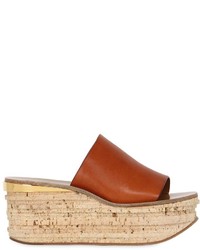 70mm Camille Leather Mule Sandals