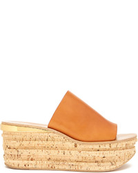 Chloé Chlo Camille Leather Wedge Mules