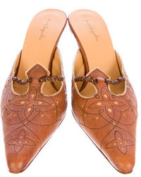 Henry Beguelin Leather Slip On Mules