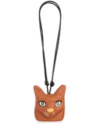 Loewe Hand Painted Cat Face Leather Necklace