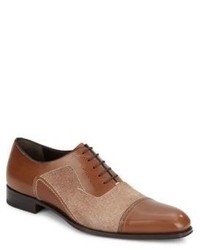 Mezlan Leather Printed Suede Oxfords