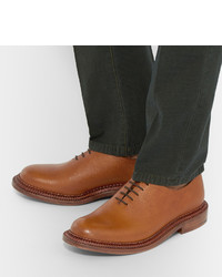 Grenson Triple Welted Grained Leather Oxford Shoes