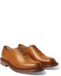 Grenson Triple Welted Grained Leather Oxford Shoes