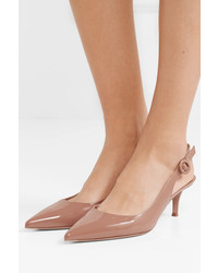 Gianvito Rossi Anna 55 Patent Leather Slingback Pumps