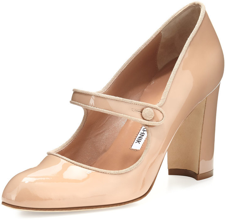 nude mary jane pumps