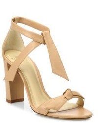 Alexandre Birman Clarita Leather Block Heel Sandals