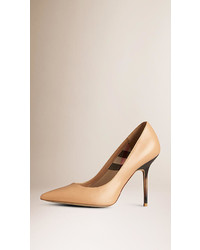 Burberry Hand Painted Point Toe Leather Pumps