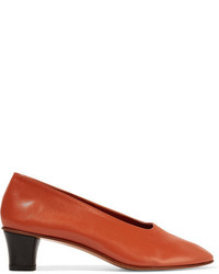 Martiniano High Glove Leather Pumps Camel