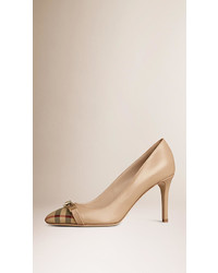 Burberry Horseferry Check Leather Pumps
