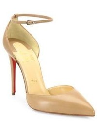 Christian Louboutin Leather Ankle Strap Pumps