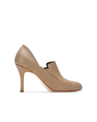 Sarah Chofakian Leather Panelled Pumps