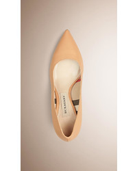Burberry Point Toe Leather Pumps