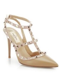 Valentino Rockstud Two Tone Leather Pumps
