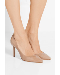 Jimmy Choo Romy 85 Patent Leather Pumps Sand