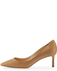 Jimmy Choo Romy Leather Pointed Toe 60mm Pump Nude