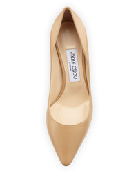 Jimmy Choo Romy Leather Pointed Toe 60mm Pump Nude
