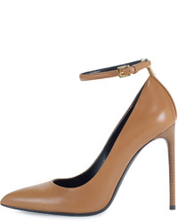 Tom Ford T Bar Leather 105mm Pump Brown