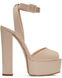 Giuseppe Zanotti Beige Patent Lavinia Platform Sandals