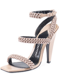 Tom Ford Chain Strappy 105mm Sandal Beige
