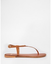 Asos Collection Feather Leather Braid Sandals