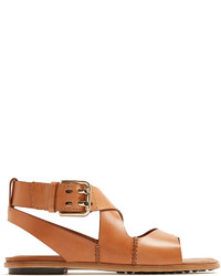 Tod's Crossover Strap Leather Sandals