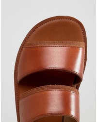 Aldo Delpizzo Leather Double Strap Slip On Sandals