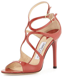 Jimmy Choo Lang Patent Strappy 100mm Sandal Agate