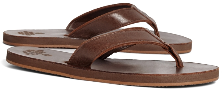 Brooks Brothers Leather Flip Flops, $88 