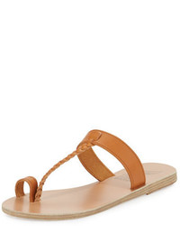 Ancient Greek Sandals Melpoi Toe Ring Leather Sandal